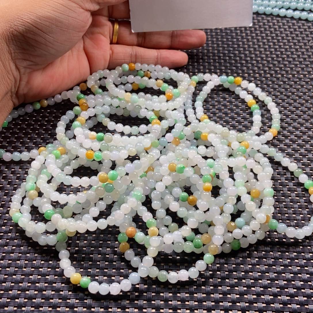未镶嵌手链翡翠天然翡翠卡5.5马卡龙手串（多样性发其一）