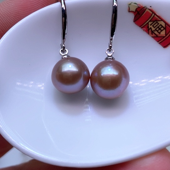 淡水珍珠耳饰银S925镶嵌