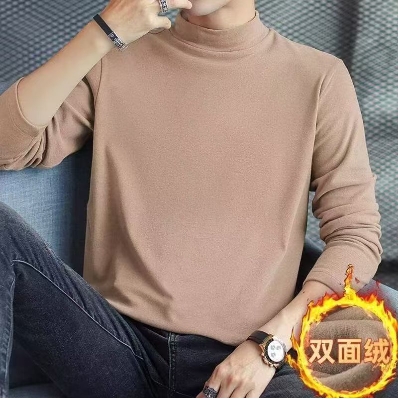 今日福利 My半高领德绒保暖长袖t恤男春秋内搭打底衫中领百搭款