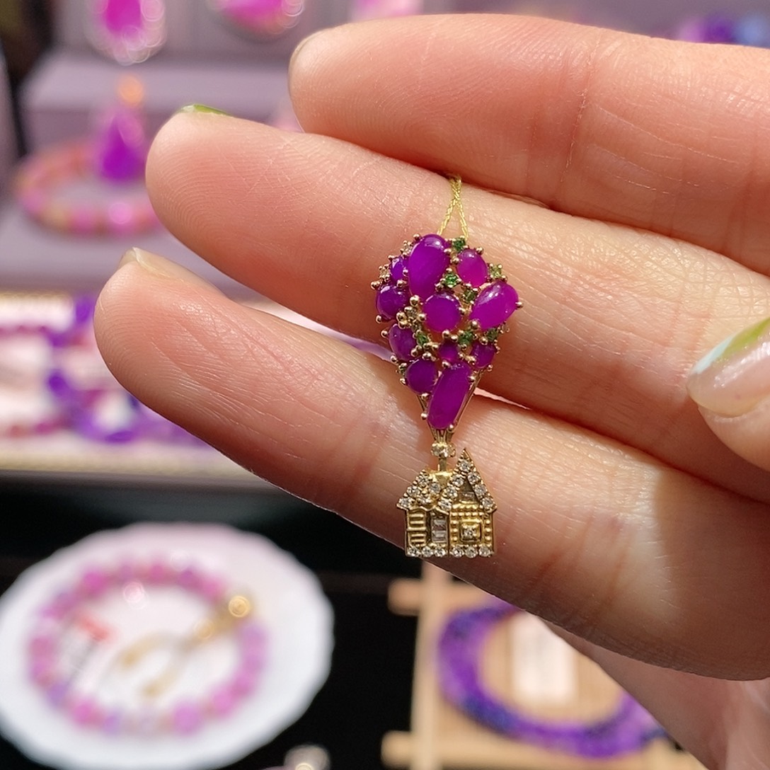 苏纪石（舒俱来）18K金镶嵌吊坠(不含链)