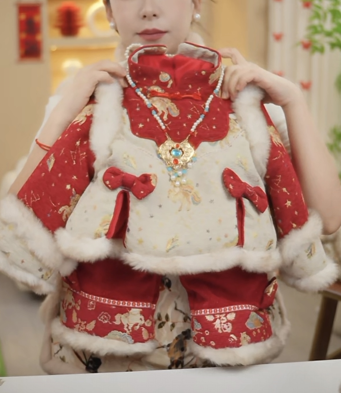 【彩虹小马】冬季宝宝新款加棉加厚厚棉拜年服