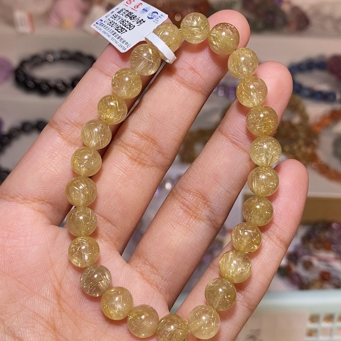 【闪购商品】发晶手串未镶嵌维纳斯金发7.8mm