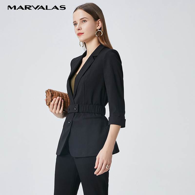 【羊羊专属】立领长袖黑色外套女百搭时尚上衣420007-96298