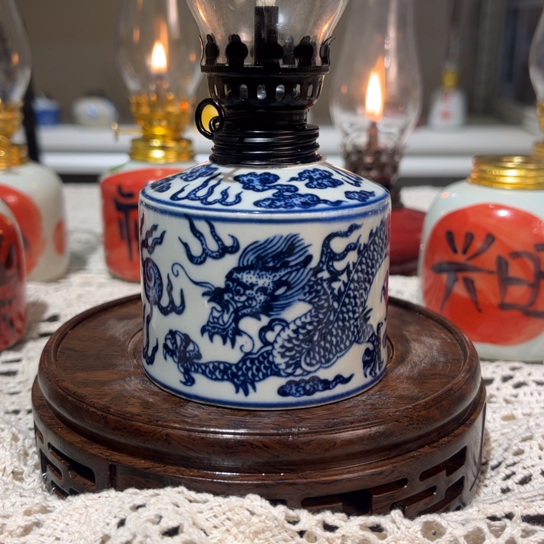 摆件景德镇陶瓷香薰灯