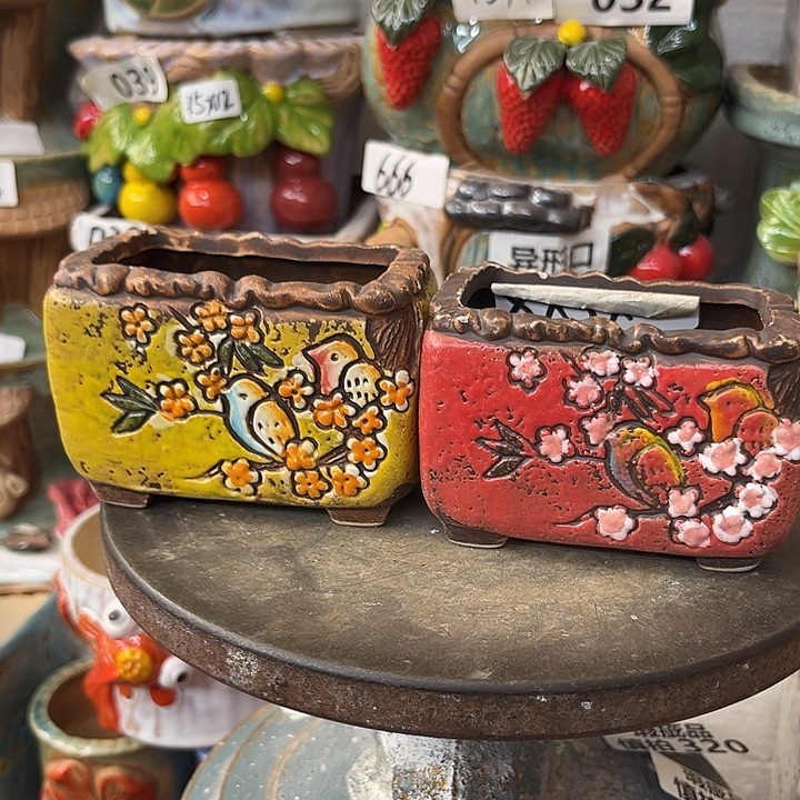 粗陶材质多肉花盆