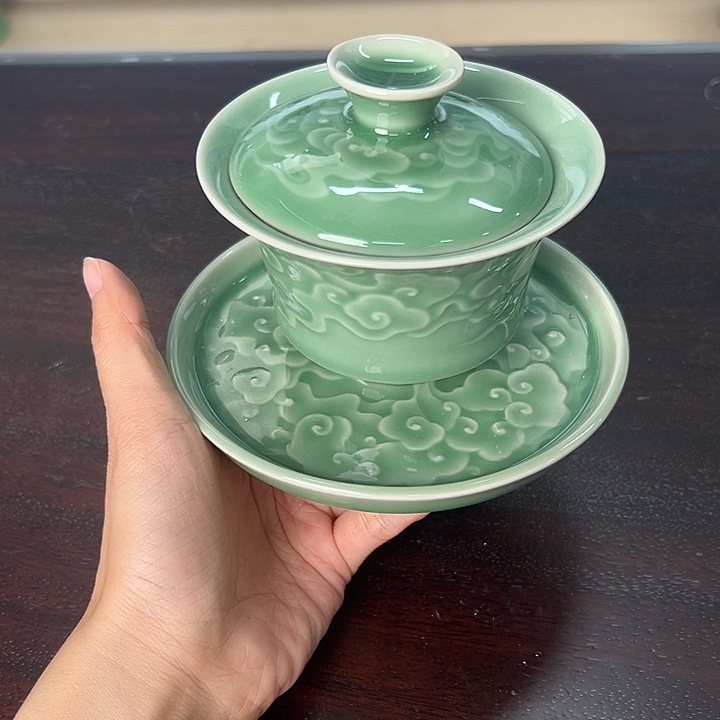 龙泉云间青瓷小米茶器