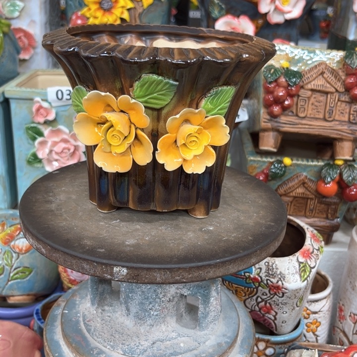 紫砂花盆粗陶材质多肉花盆