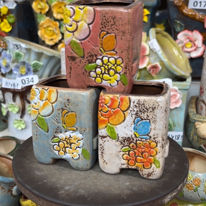 紫砂花盆粗陶材质多肉花盆