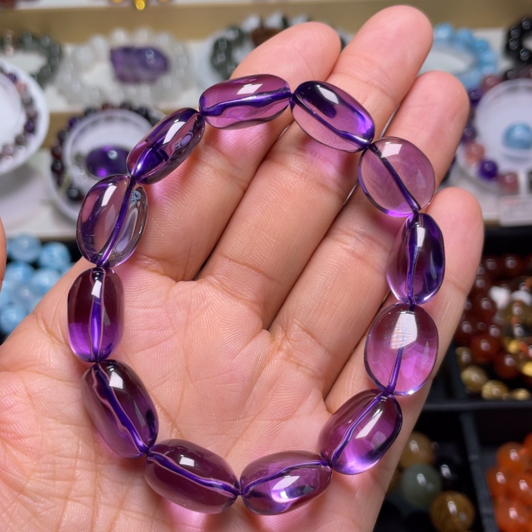 水晶手链未镶嵌巴西紫水晶