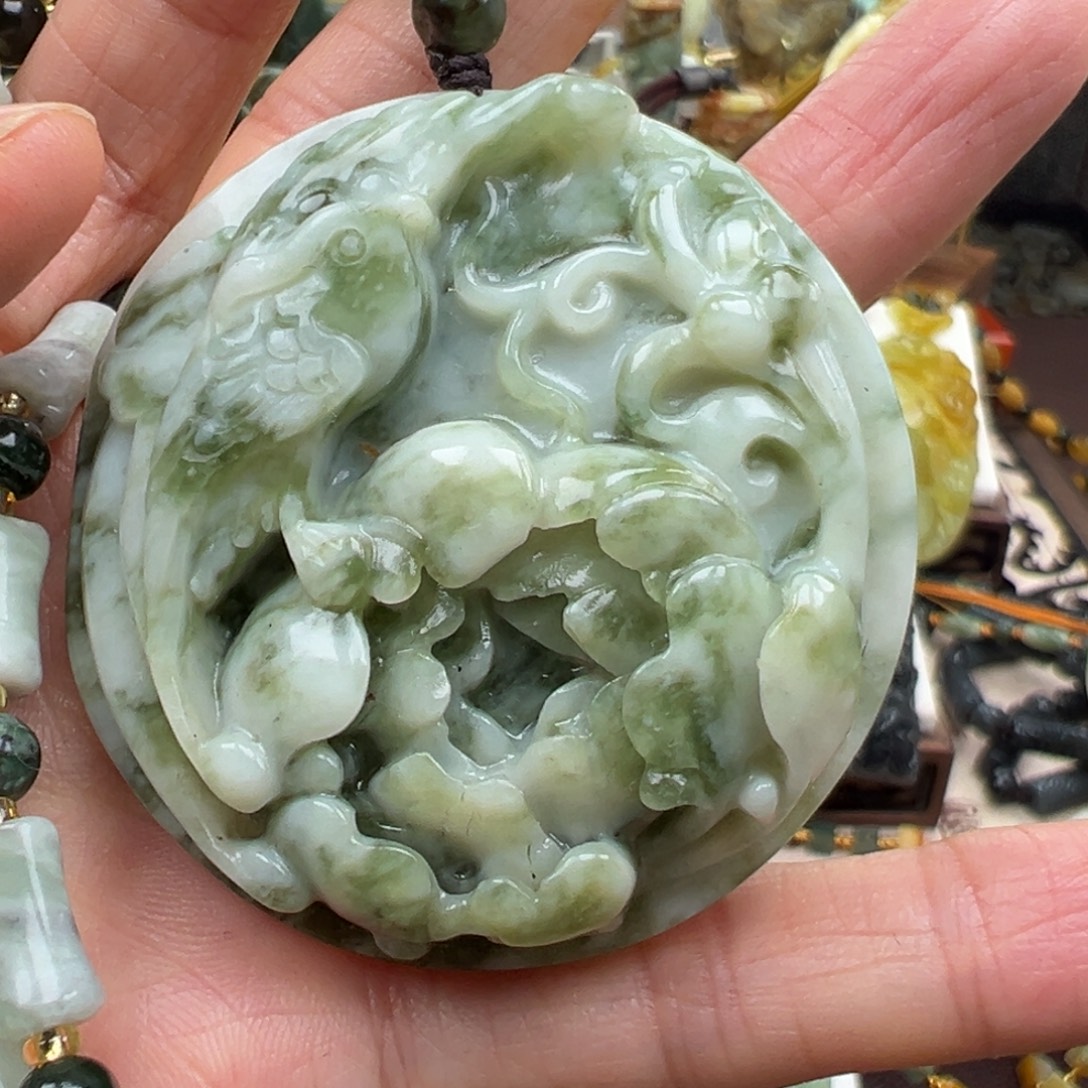 岫玉未镶嵌挂件挂件