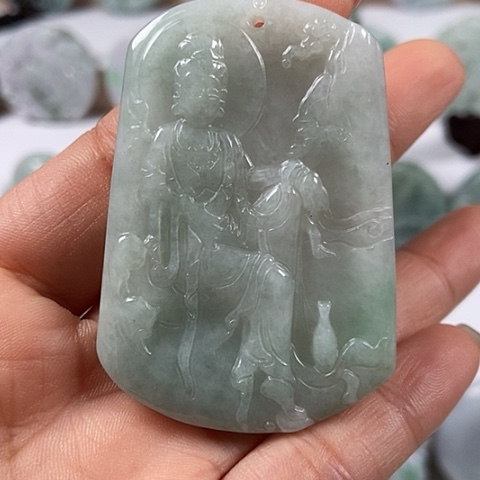 翡翠颈饰未镶嵌观音福利