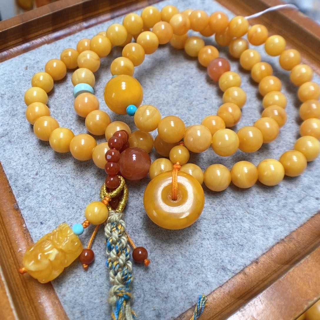 蜜蜡手串未镶嵌蜜蜡