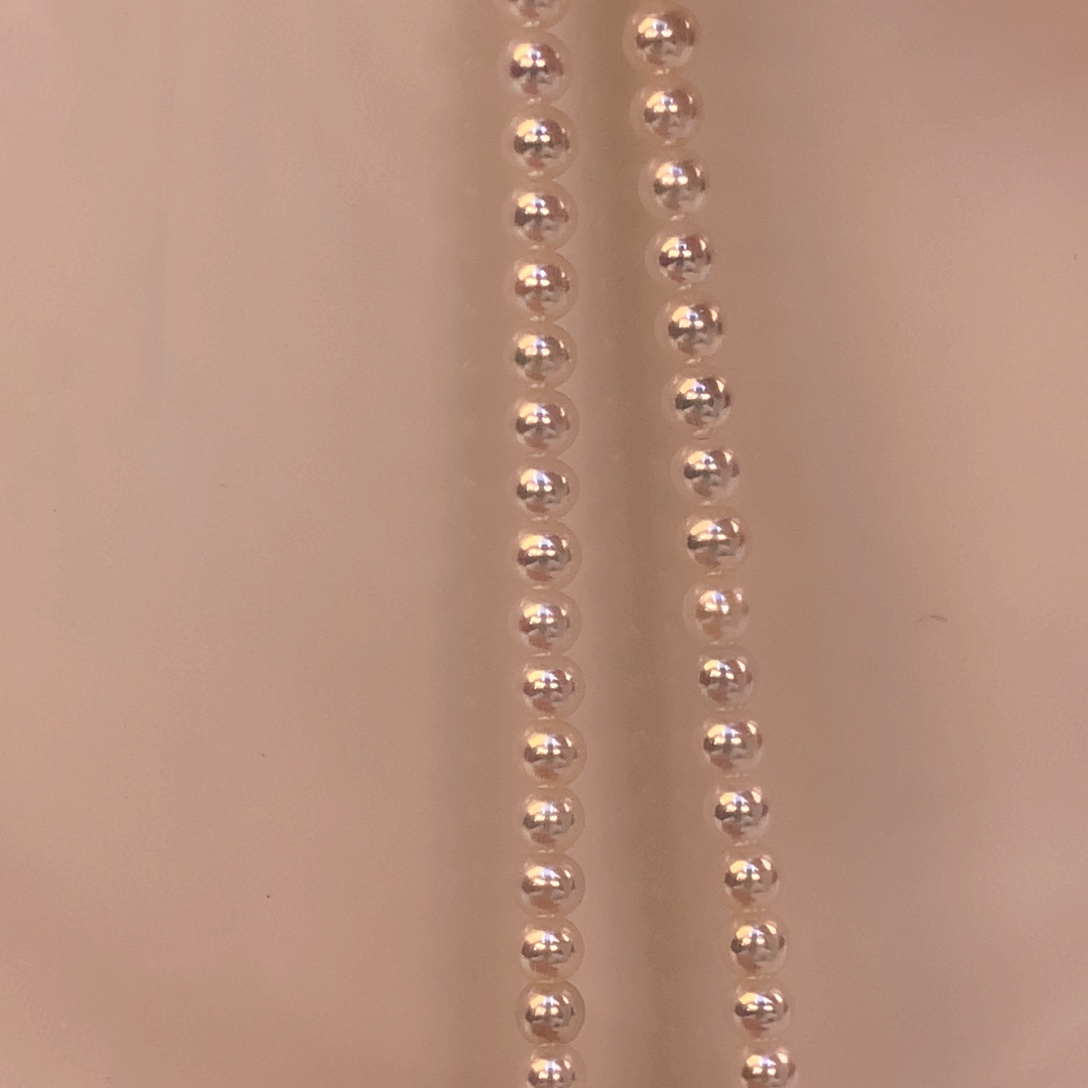 淡水珍珠颈饰18K金镶嵌