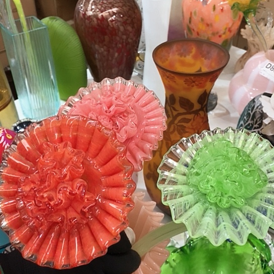 无铅玻璃花花高45厘米宽9厘米