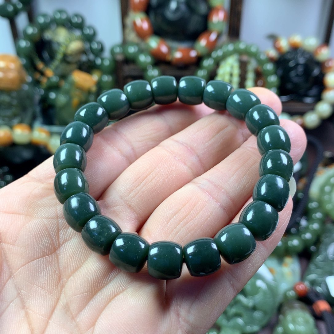 透闪石质玉手链未镶嵌