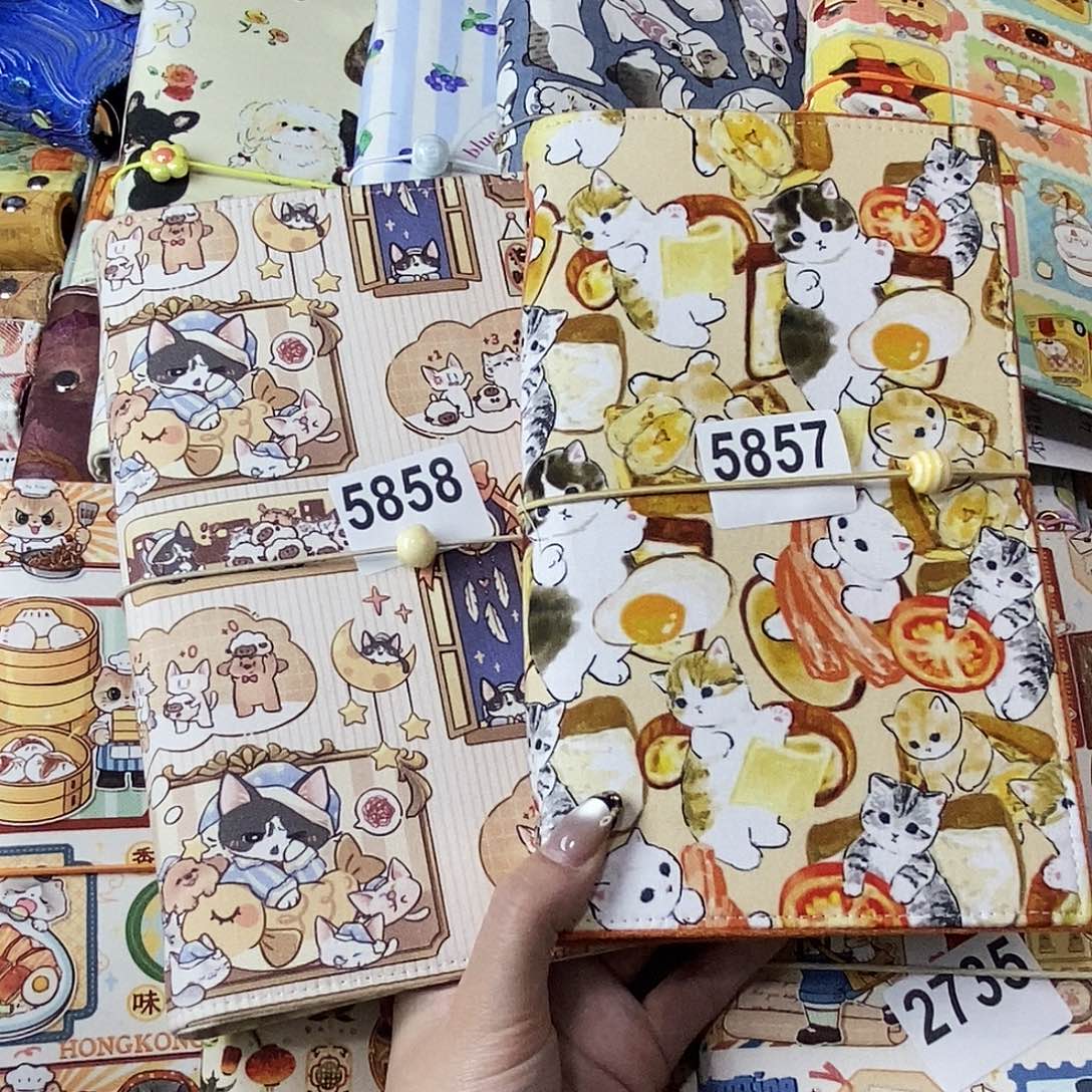 织绣A5活页带横线纸5858 A5s活页送空白5857