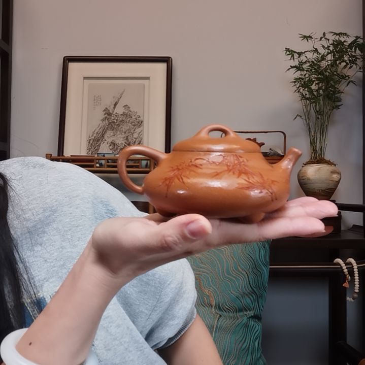 ****多紫砂茶壶石瓢半手工