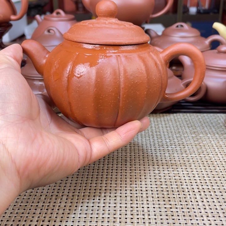 紫砂茶壶凹****音老朱泥微瑕不退不换