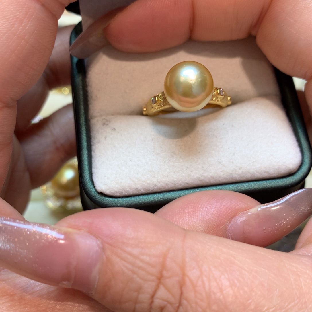 海水珍珠戒指银S925镶嵌