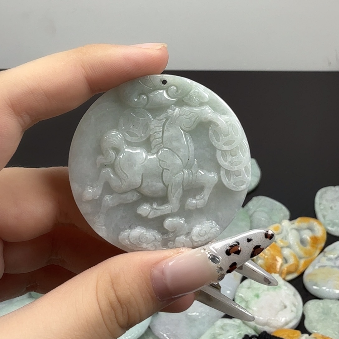 翡翠未镶嵌耳饰翡翠