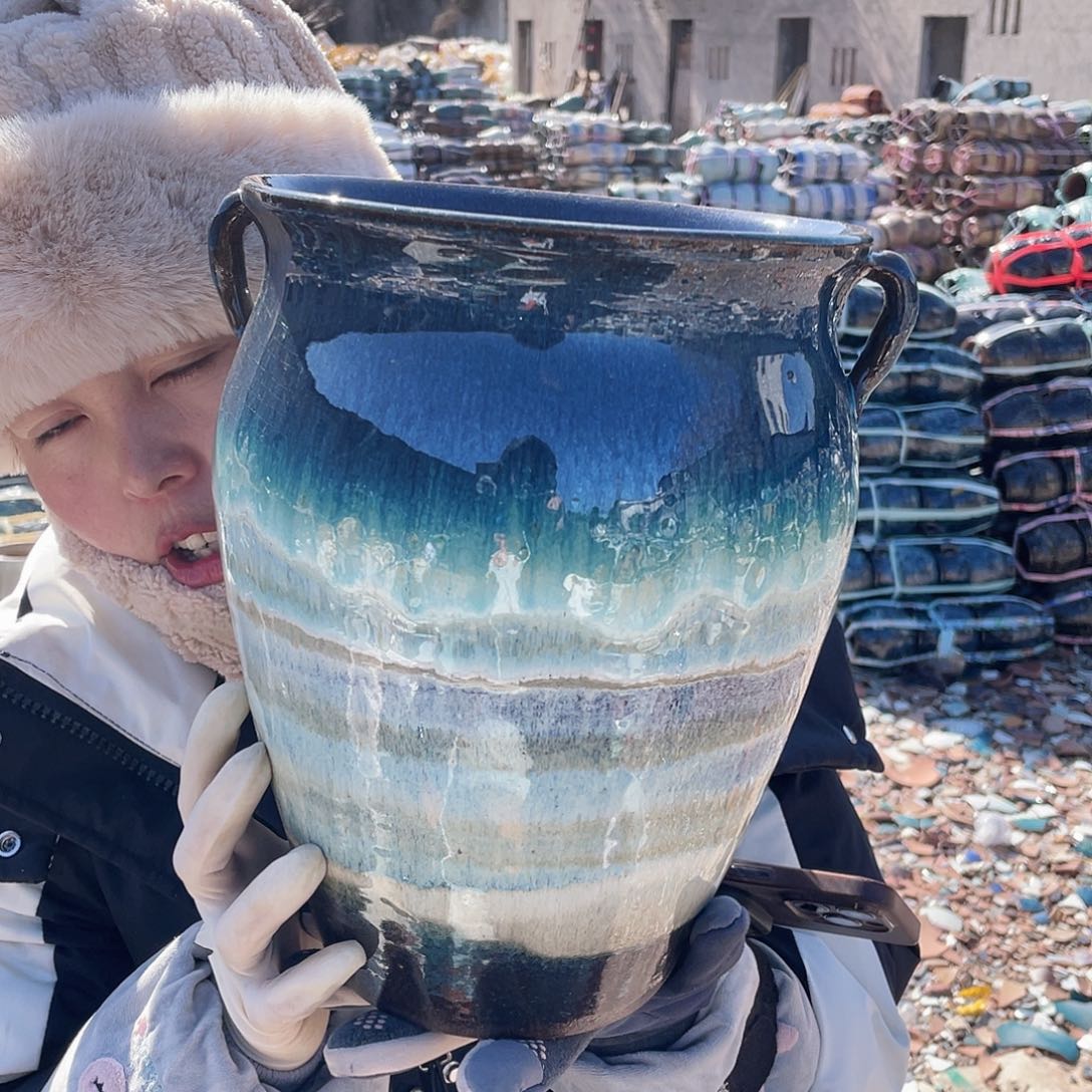 红陶王嫂花盆0127-85