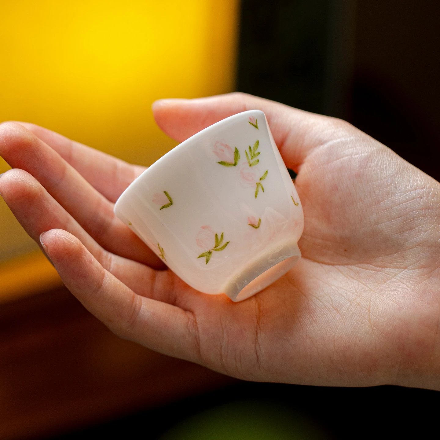 MY04402玉泥-玫瑰花丛-舍予茶杯ZY