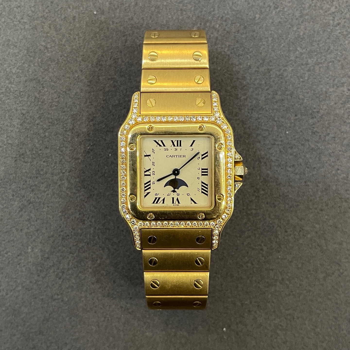 95新 Cartier/卡地亚 卡地亚中古款山度士WM3002C5