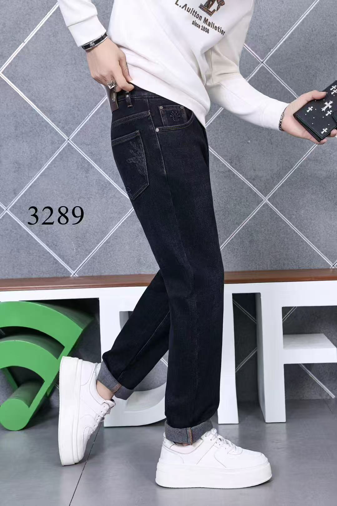 DS3289 （聚水潭） (蜘蛛商务款）（高弹厚款）男士牛仔裤修身百搭