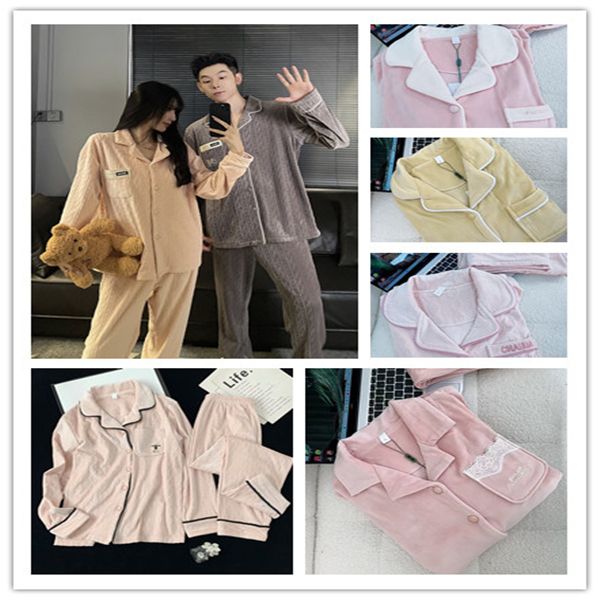 【品牌高货青沧1】高品质海岛绒提花两件套睡衣双长家居服宽松外穿