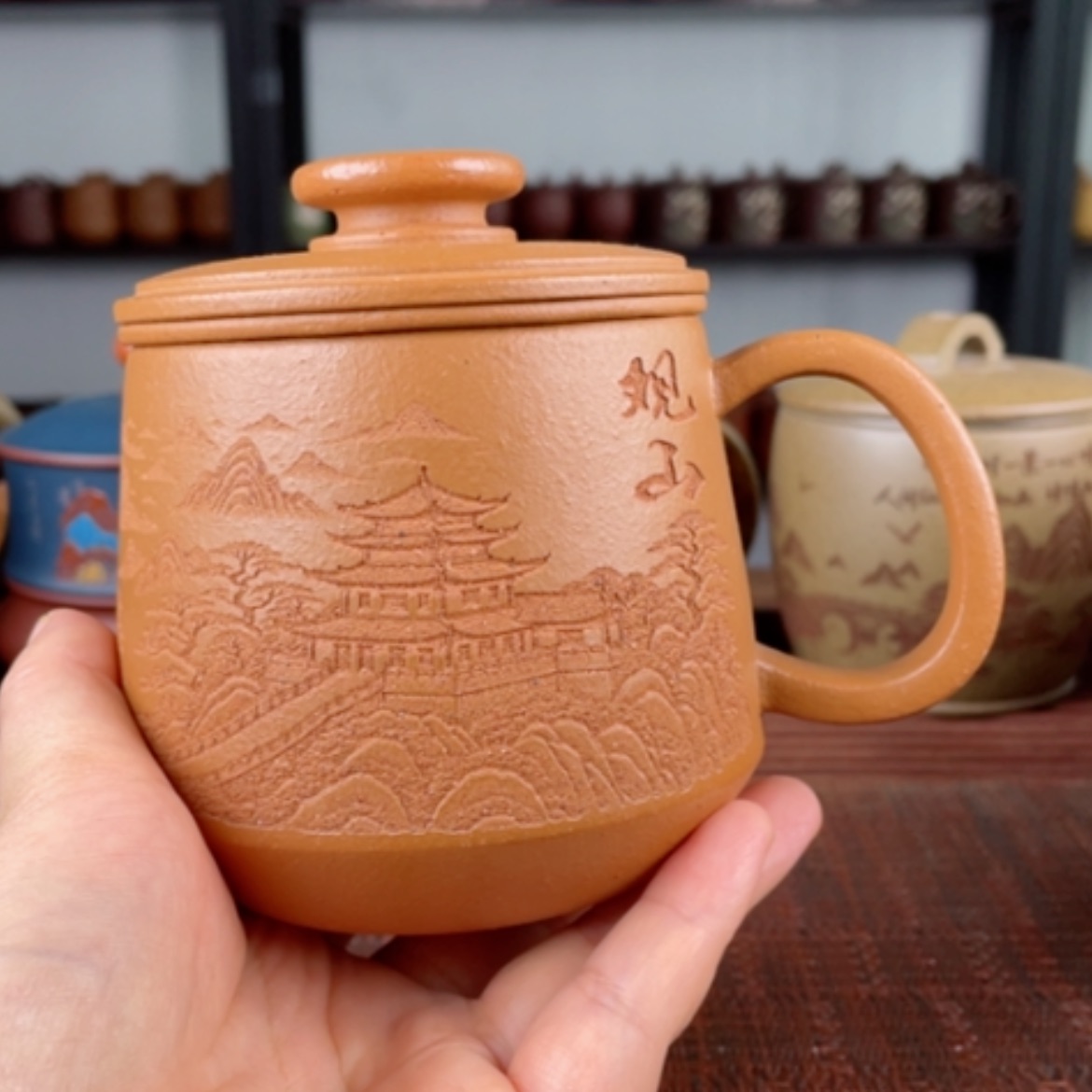 【闪购商品】茶杯紫砂宜兴原矿紫砂盖杯