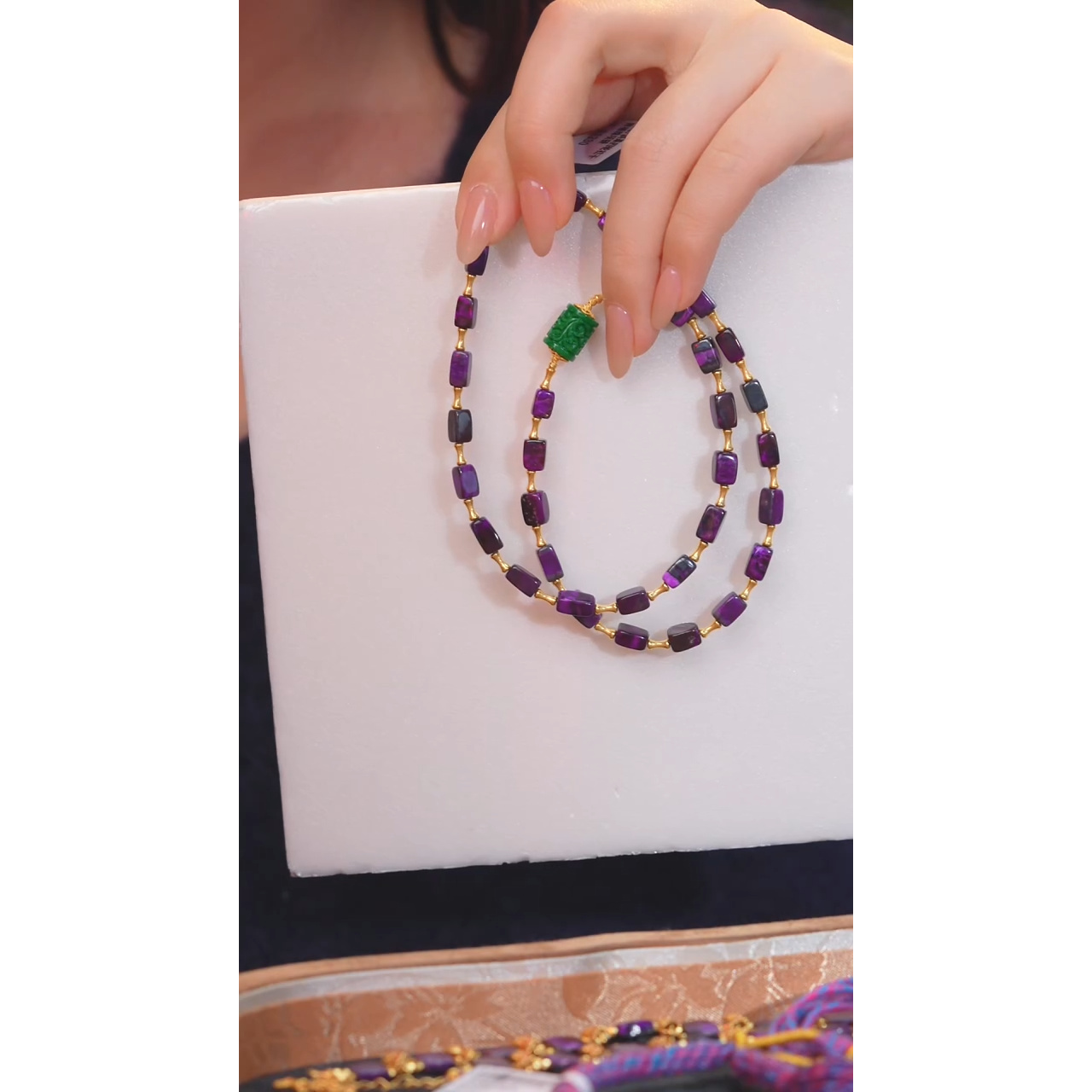 苏纪石（舒俱来）项链18K金镶嵌多样性发@@W6760