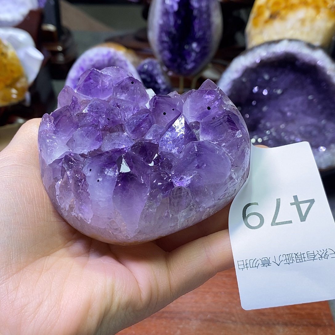 未镶嵌紫晶珠宝半成品