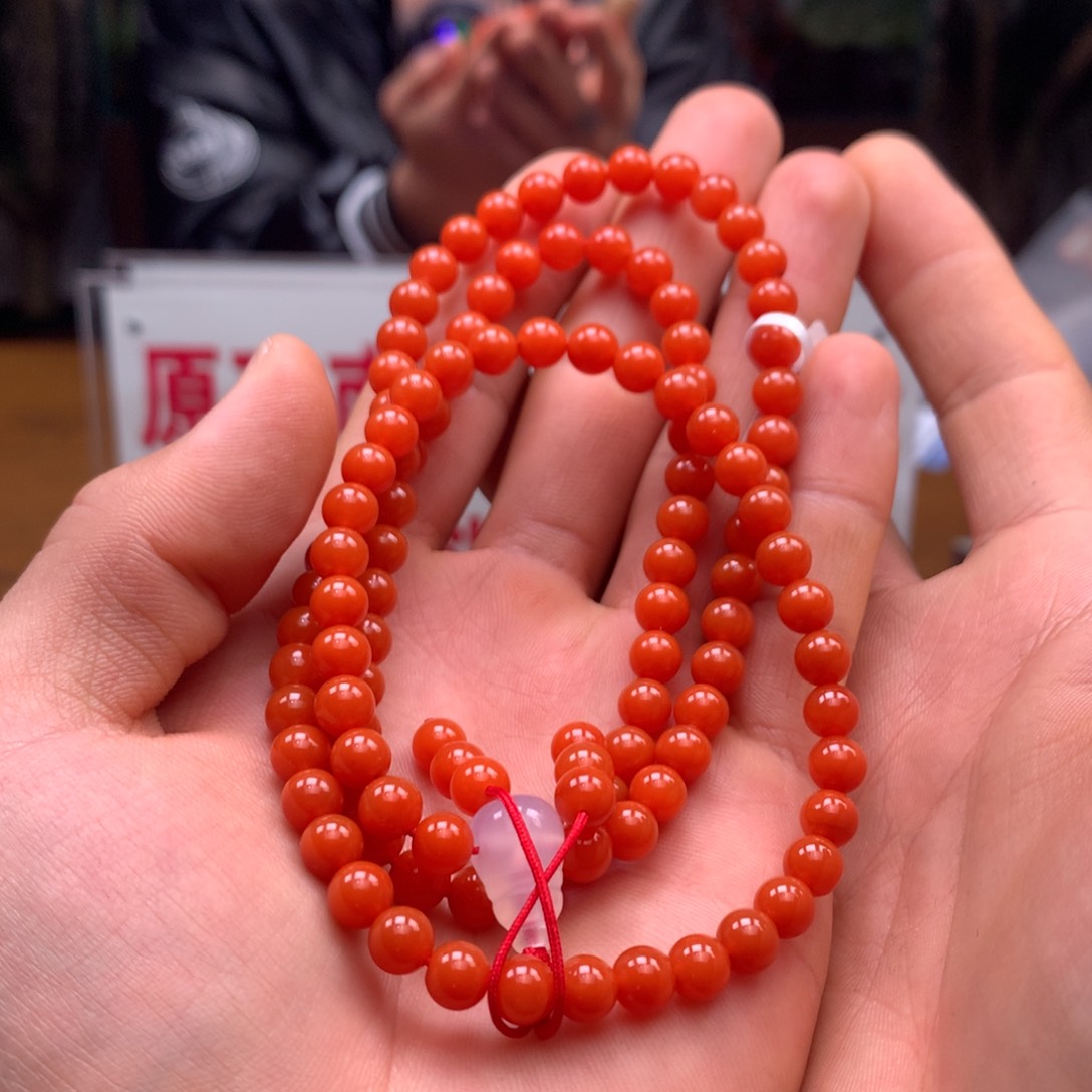 南红玛瑙冷水河多圈6+㎜未镶嵌24128-1