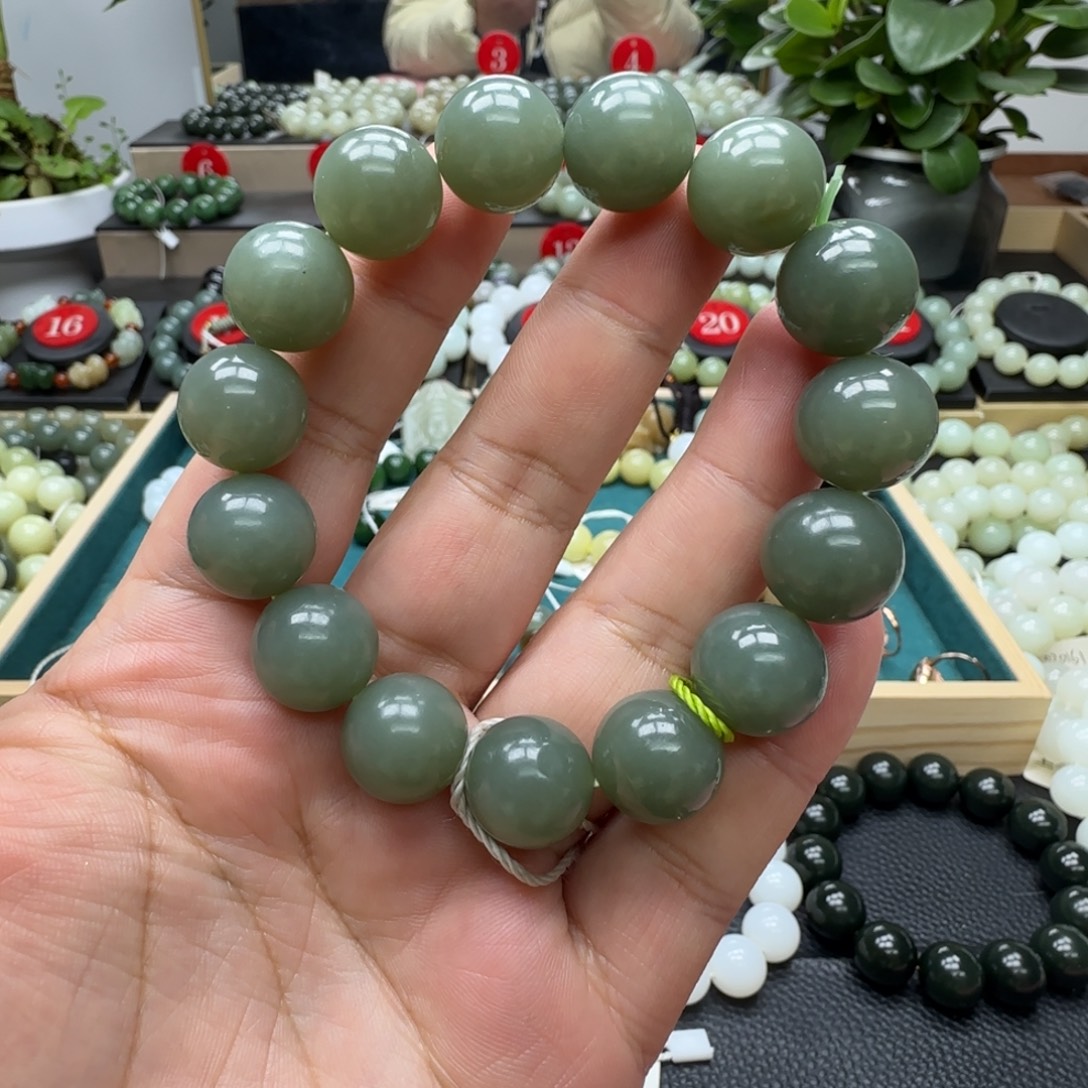 和田玉未镶嵌手链14