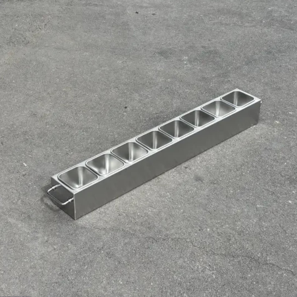 方形调料缸调料盒商用组合箱可用于烤盘烧烤炉厨房户外不锈钢