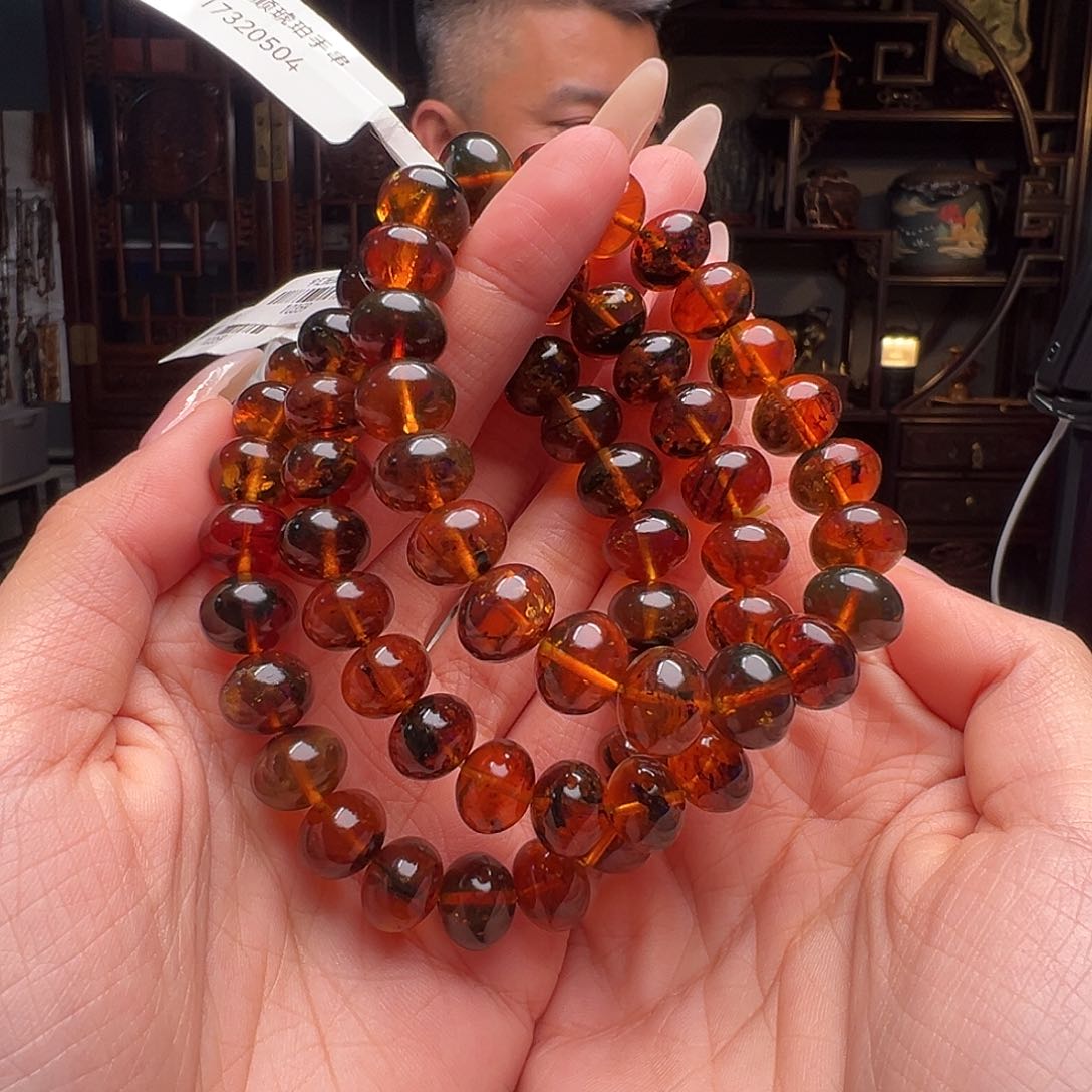 琥珀裸石未镶嵌抚顺琥珀10359多样性发其一11mm