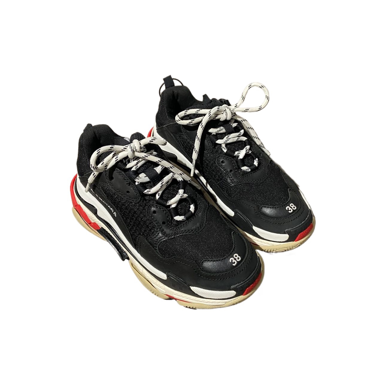 99新 Balenciaga/巴黎世家 38码 triples 黑色老爹鞋 6151