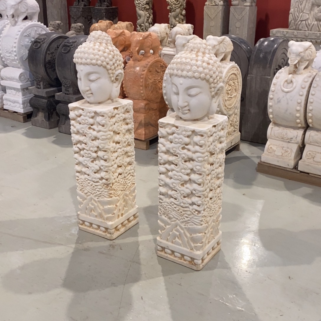 瑞***店石材石柱摆件 包邮不管卸车不管摆放