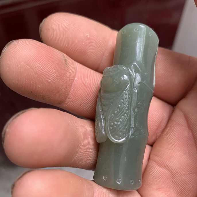 和田玉竹子节节高升一鸣惊人挂件吊坠