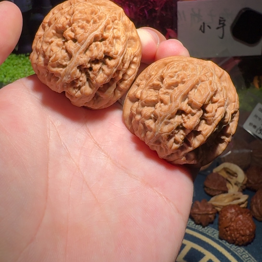 核桃把件106号44平谷粗筋文玩核桃
