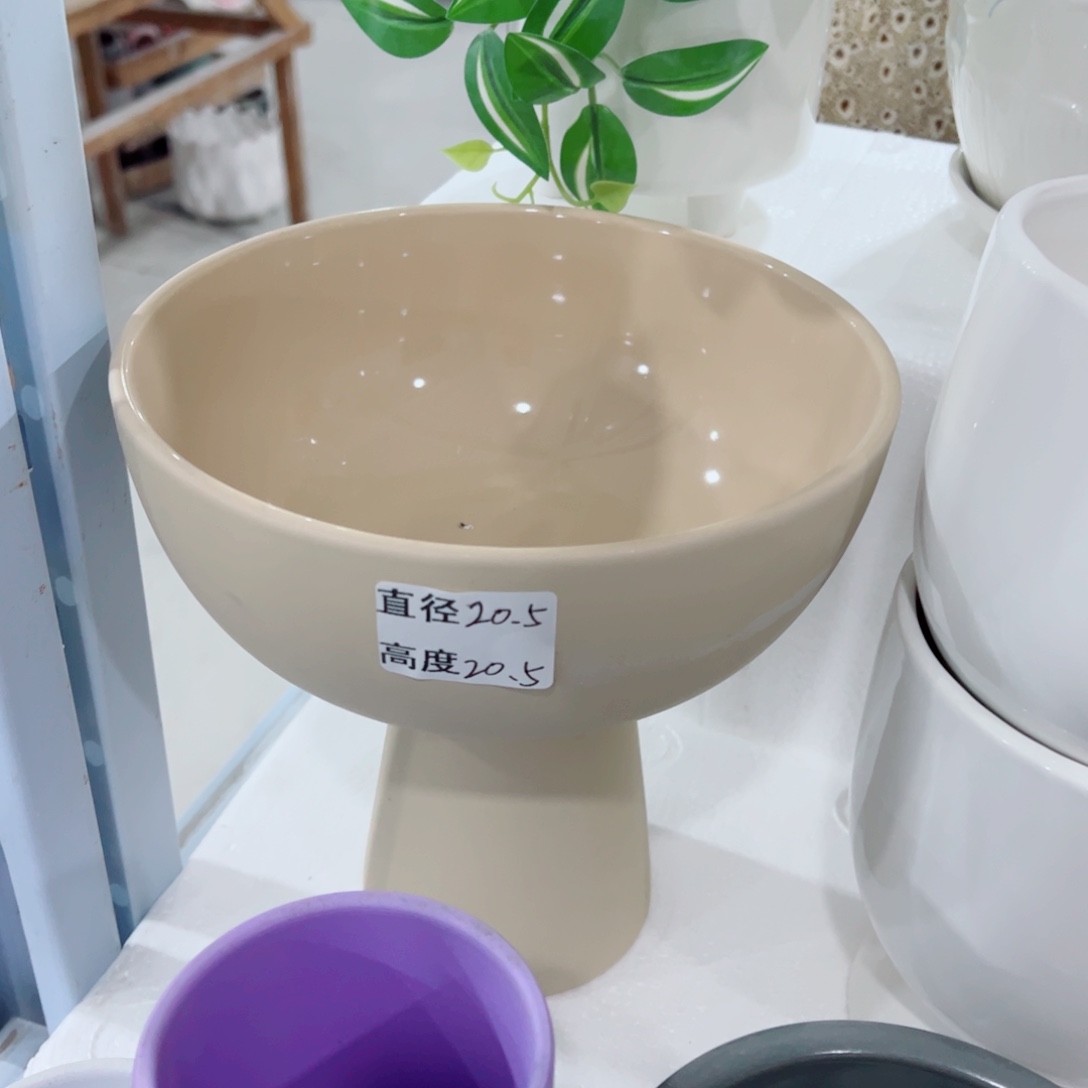 有孔，陶瓷花盆满10米包邮发货