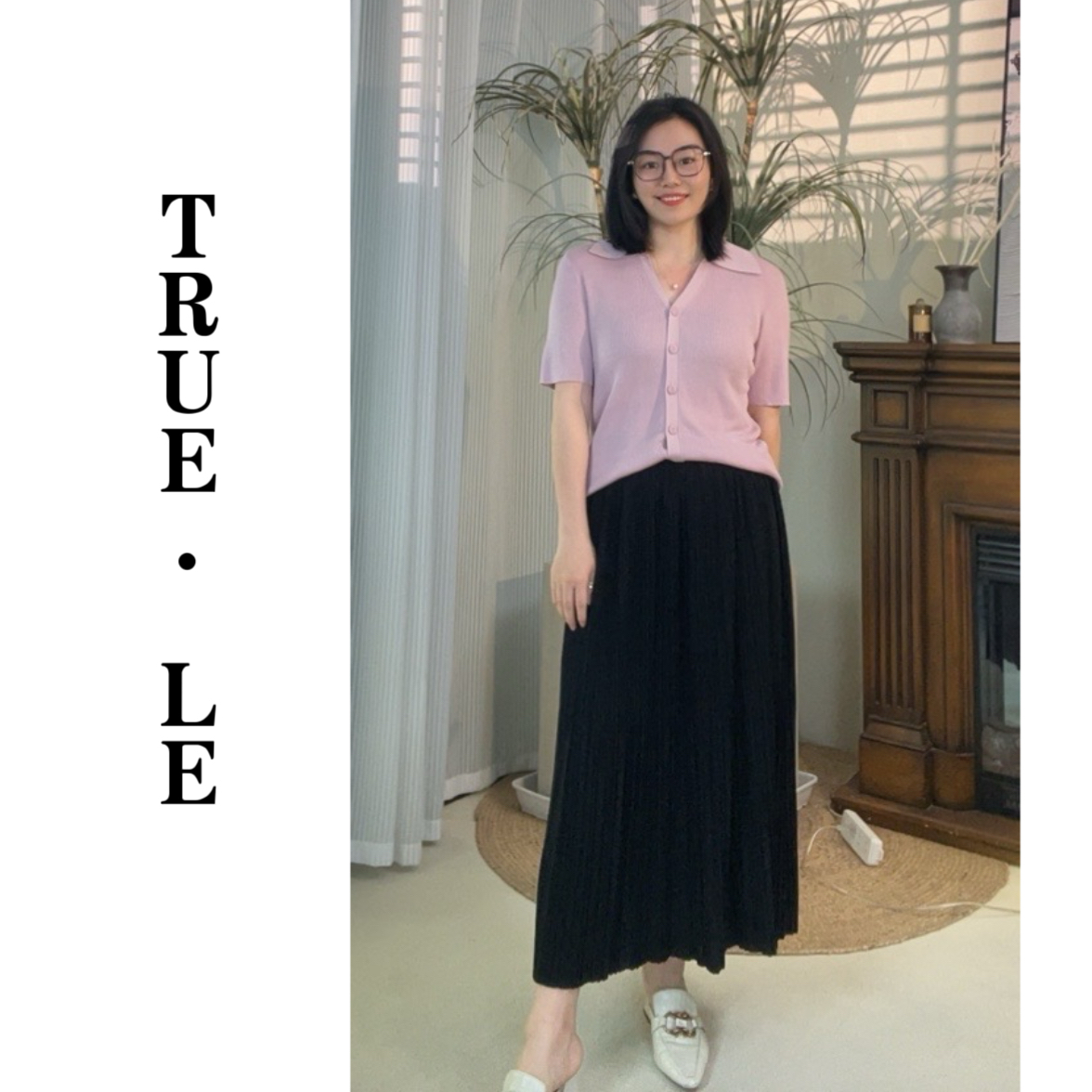 True·Le｜”舞动夏日●垂坠显瘦”百搭松紧腰风琴褶半裙2305