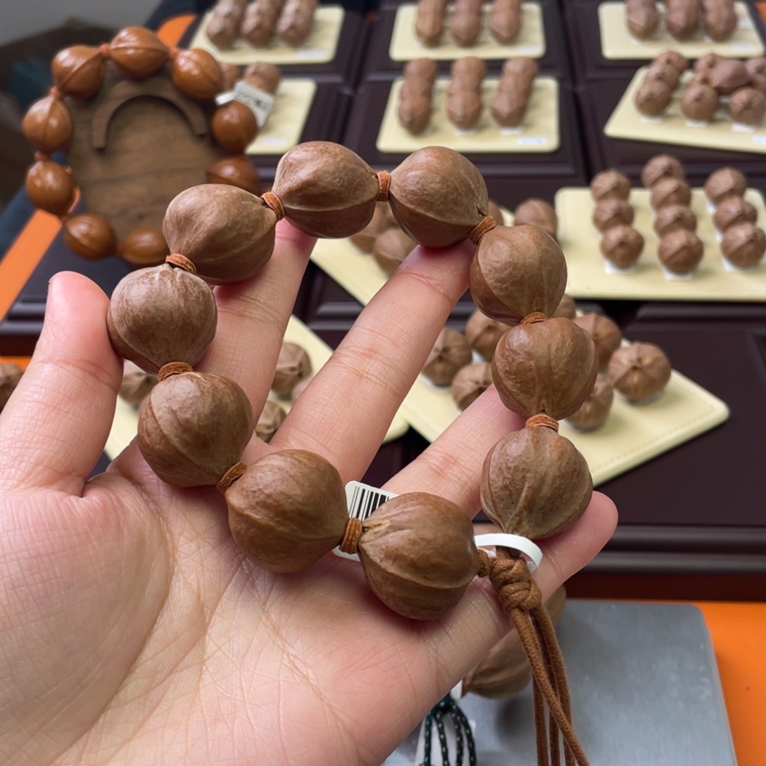 L***梁手串/手链橄榄核2325梅林铁核
