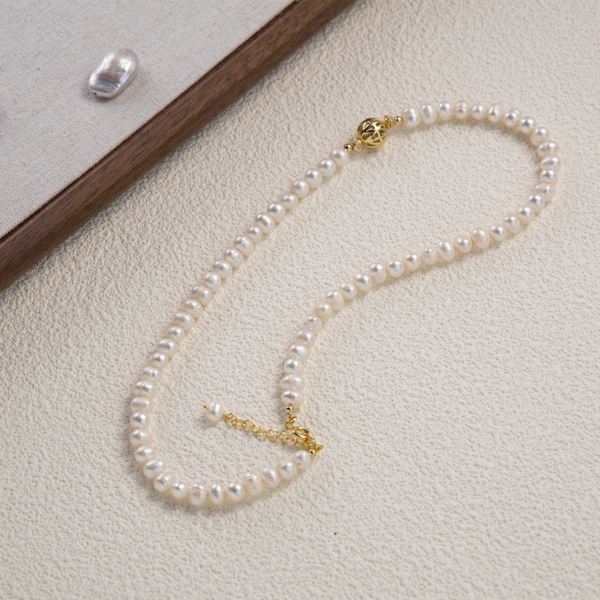 天然淡水珍珠项链欧美高级感小众锁骨链手链女转运珠跨境饰品批发