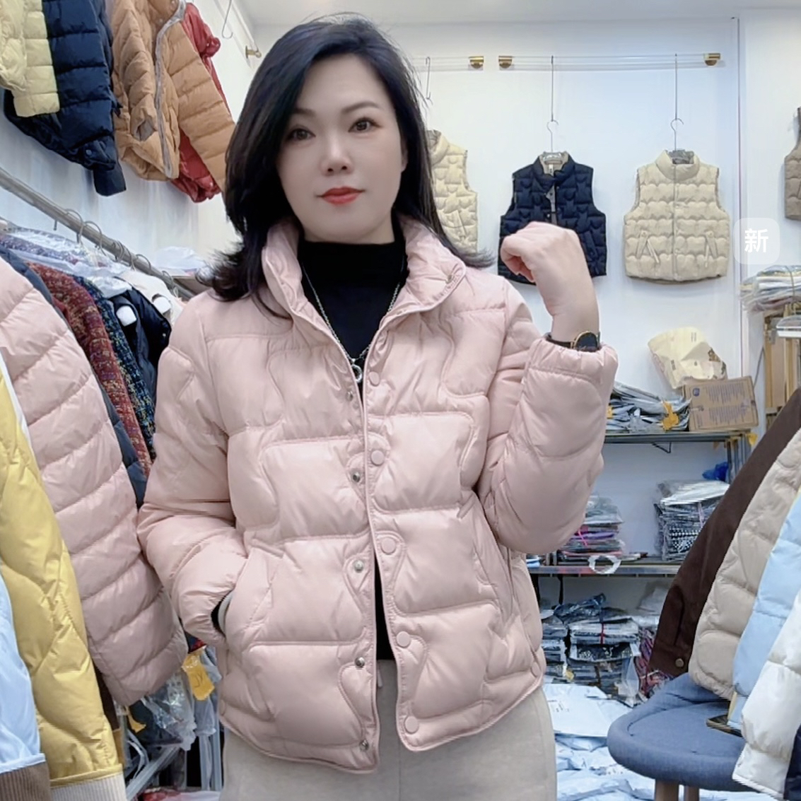 （芬芬家）新款时尚冬季保暖百搭洋气棉服5851