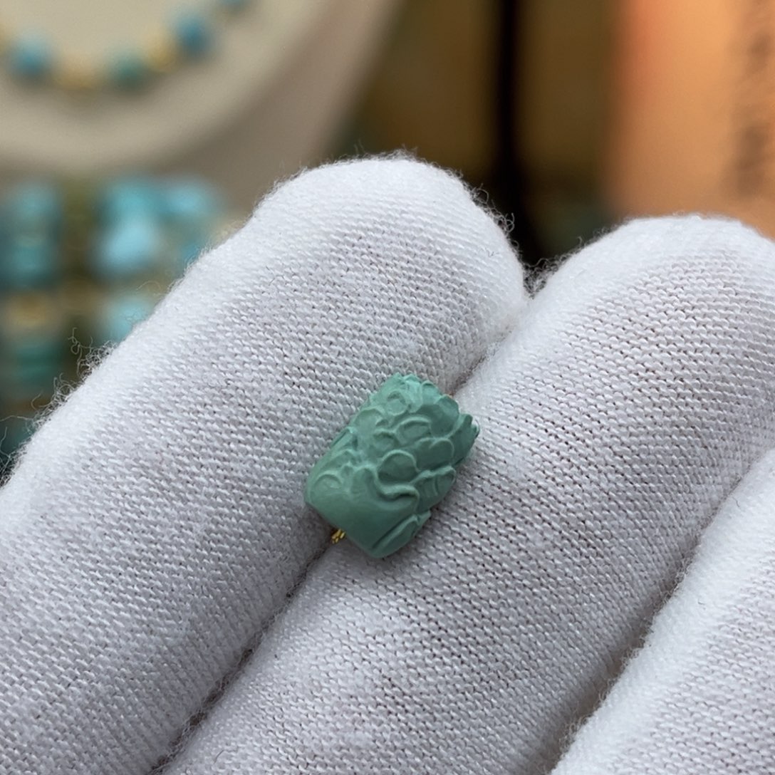 绿松石未镶嵌花珠编号92