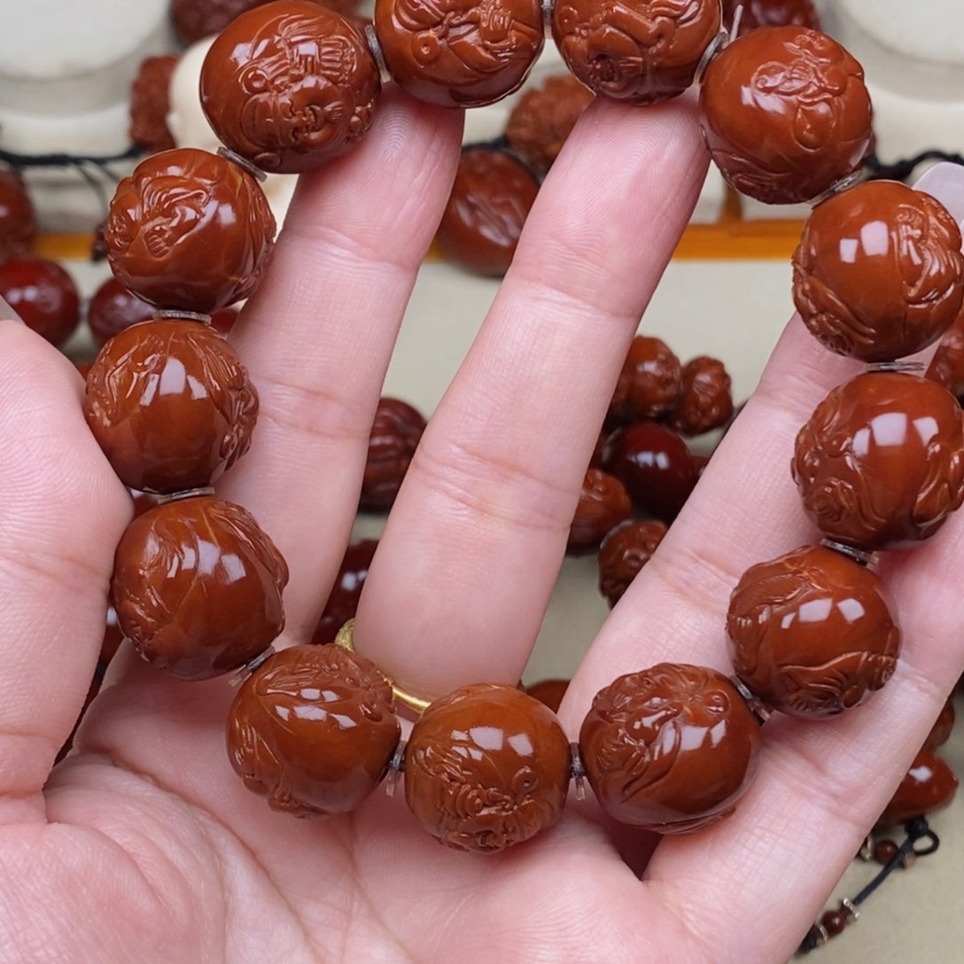 橄榄核吊坠鲁**超正圆财迷