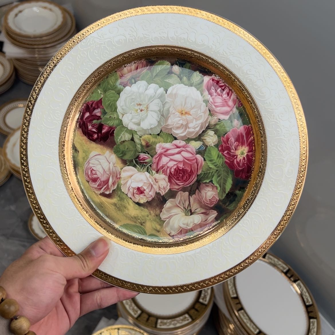 【闪购商品】瓷片亚10.5寸平盘五个一单