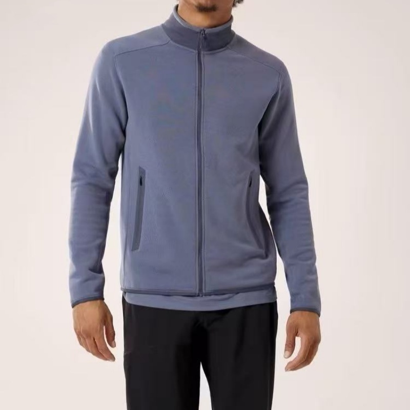 SC25607春秋男款加绒薄绒立领外套抓绒衣夹克保暖 男子抓绒衫