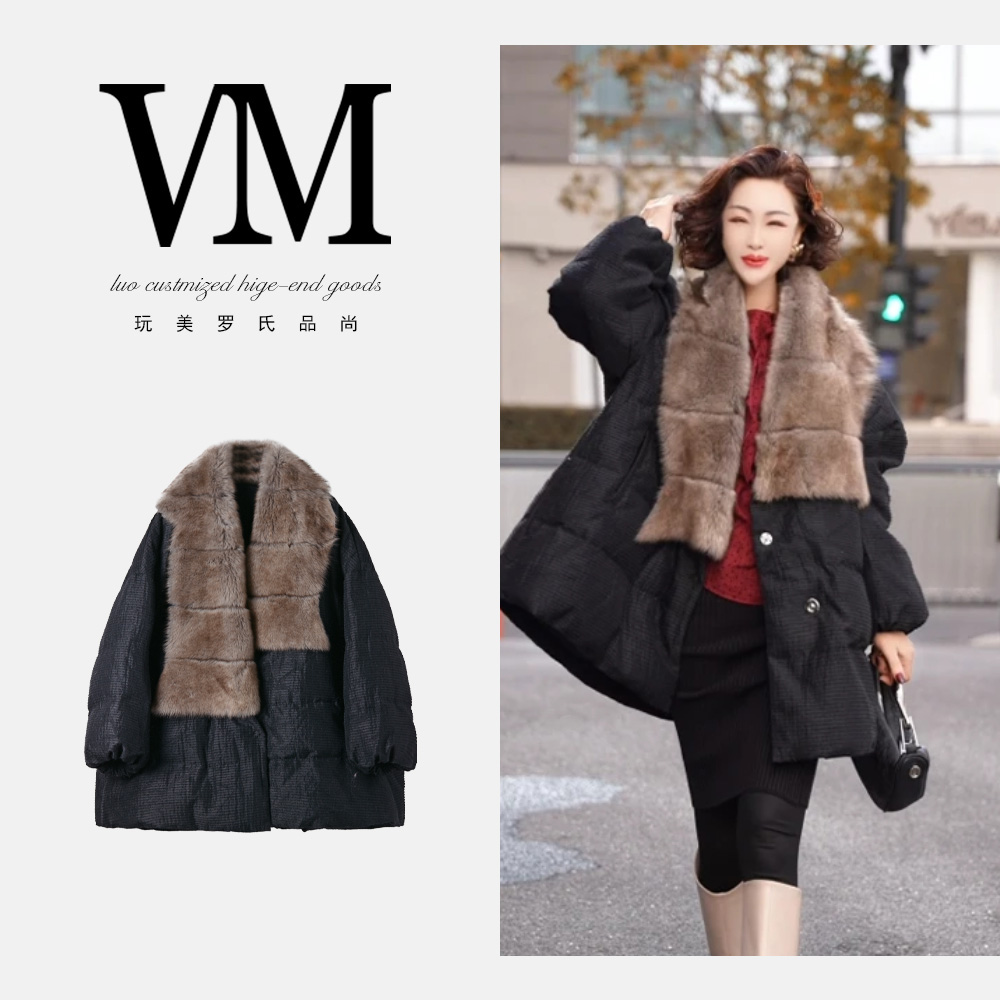 【渣渣严选】鹅绒服 Y25620款冬季时尚保暖锁温宽松大毛领